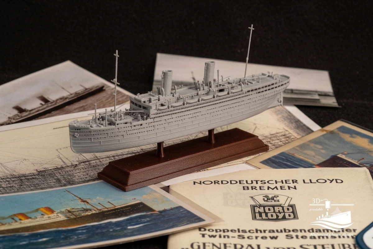 SS General von Steuben – 3D model render