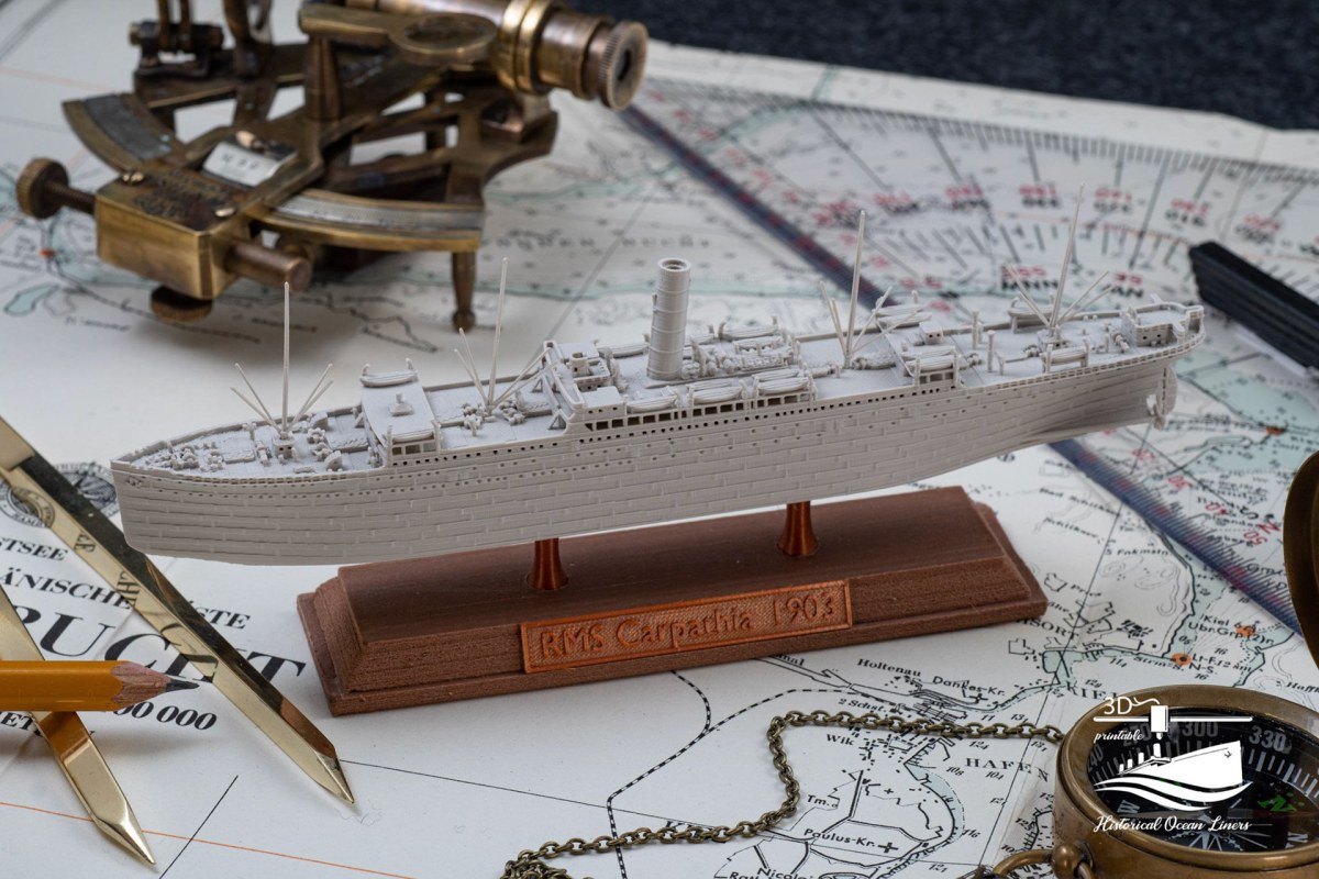 RMS Carpathia – 3D model render