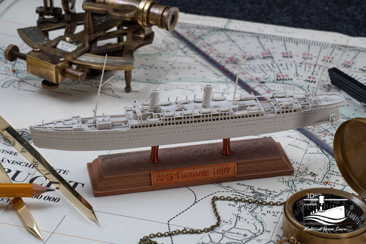 RMS Teutonic – 3D model render